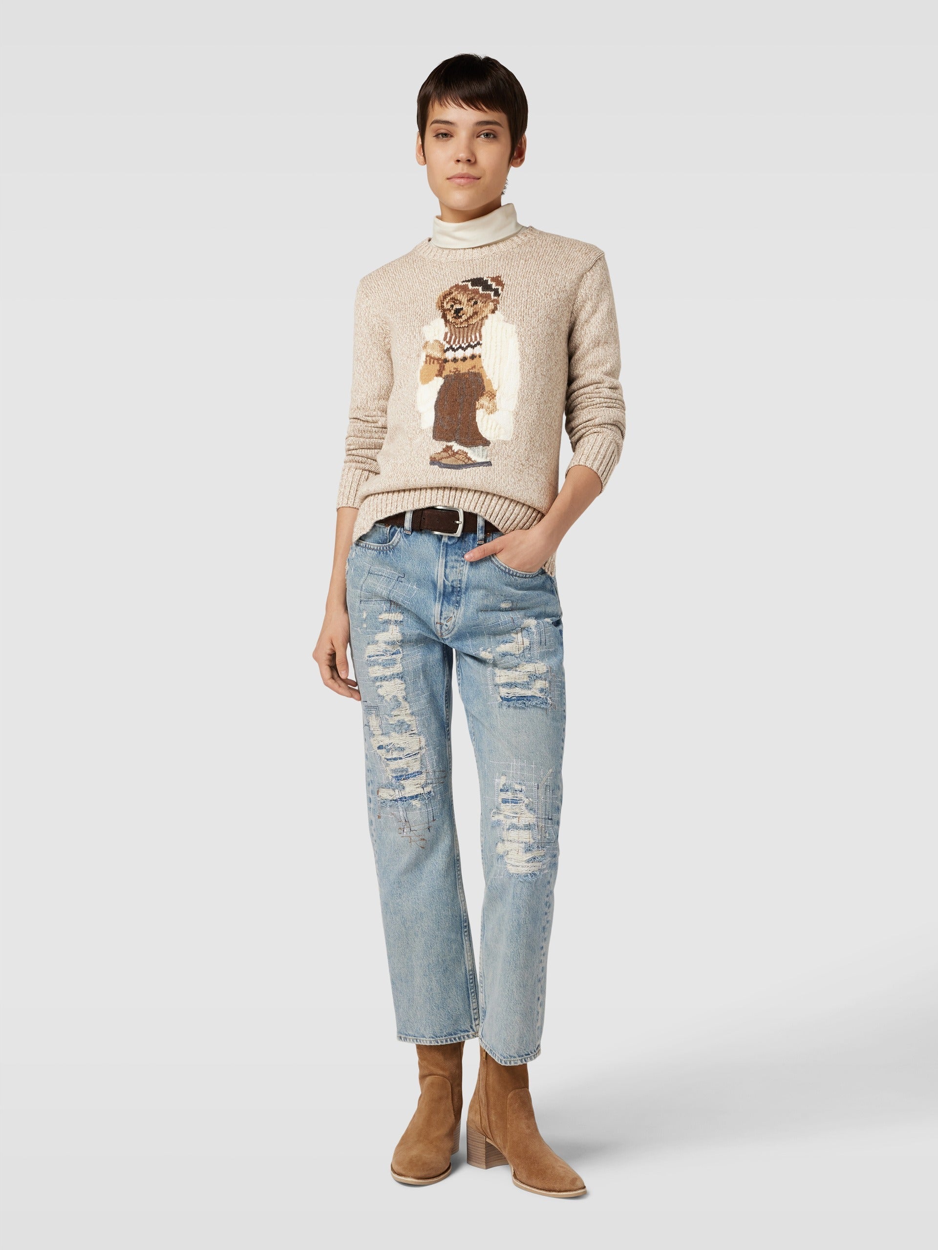 Sweater R&L | Bear White Coat