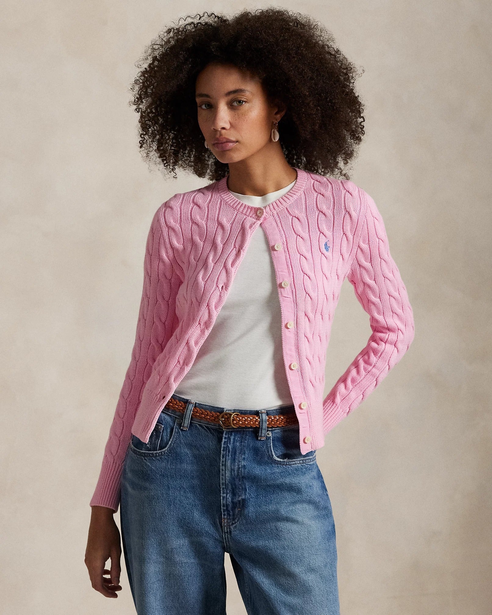 Cardigan | Cotton Cable-Knit